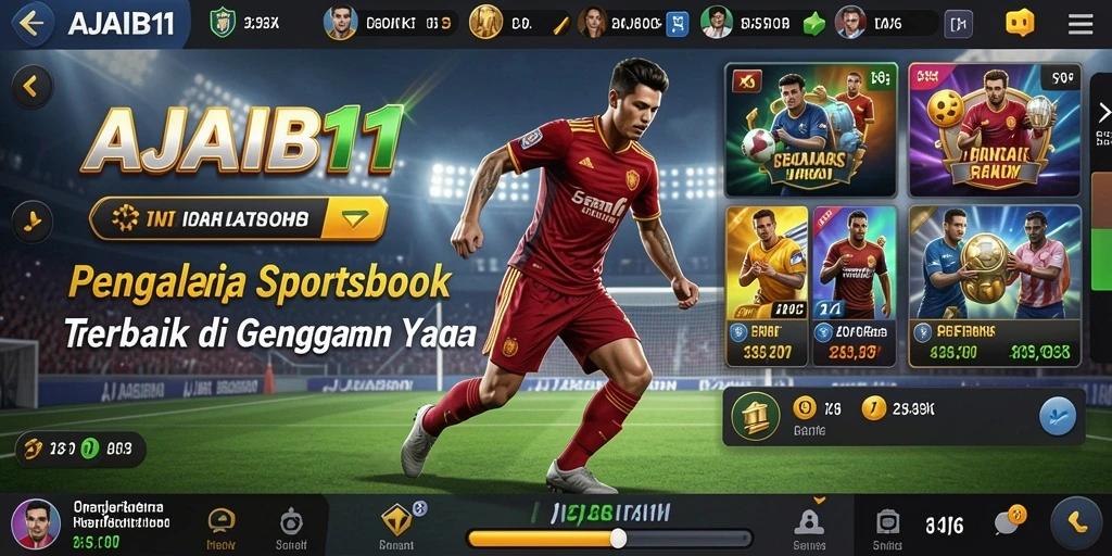 Tampilan antarmuka AJAIB11 yang modern dan intuitif saat bermain Sportsbook.