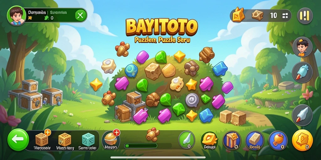 Tampilan gameplay dari game Puzzle BAYITOTO yang menantang.