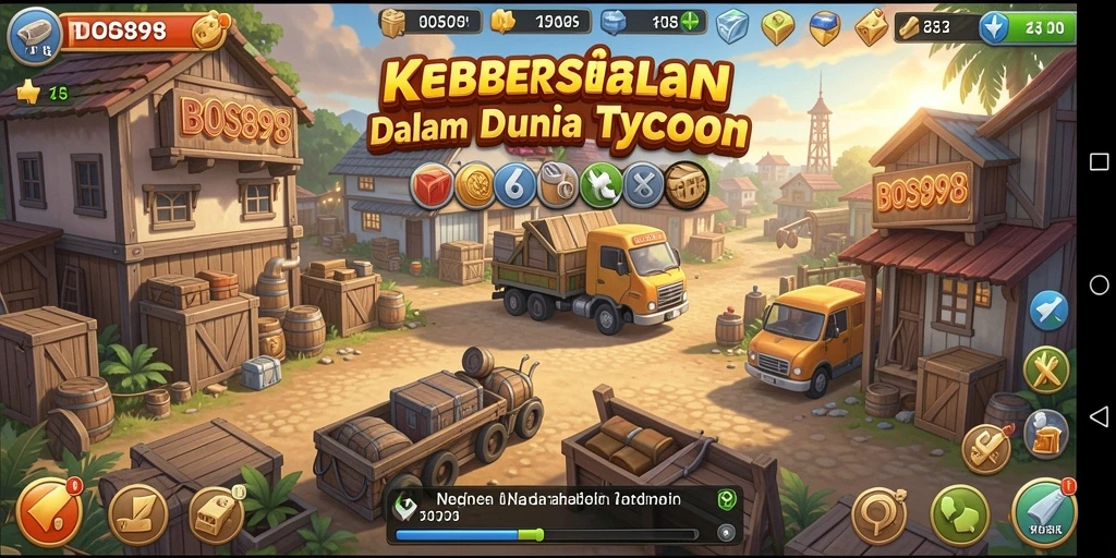 Tampilan dinamis dan grafis menarik dari gameplay Tycoon.