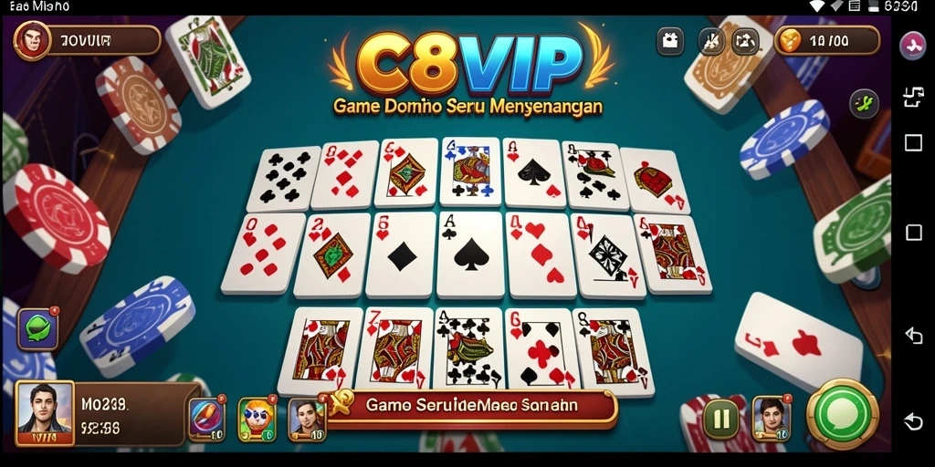 Tampilan gameplay seru dari C8VIP dengan efek grafis yang mengagumkan.