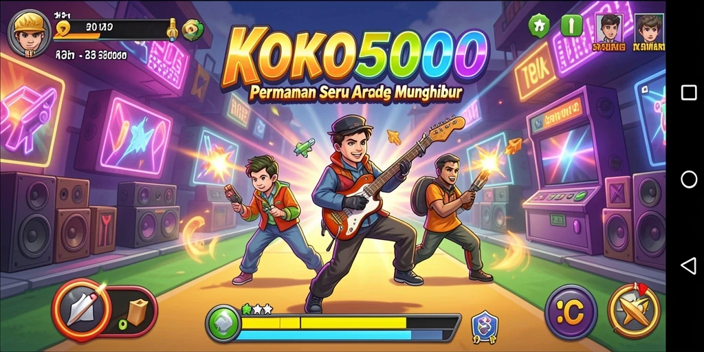 Screenshot gameplay KOKO5000 dengan aksi seru arcade.