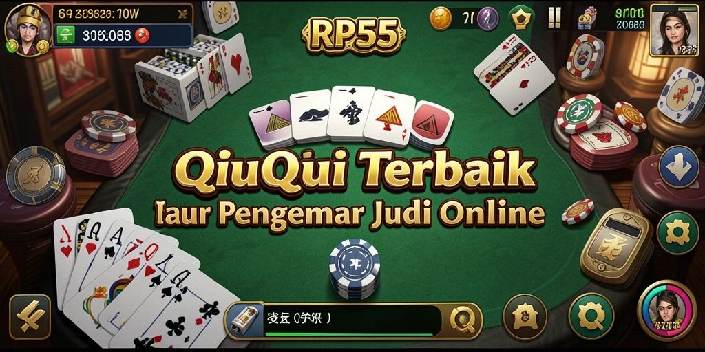 Screenshot gameplay RP55 menampilkan aksi seru permainan QiuQiu.